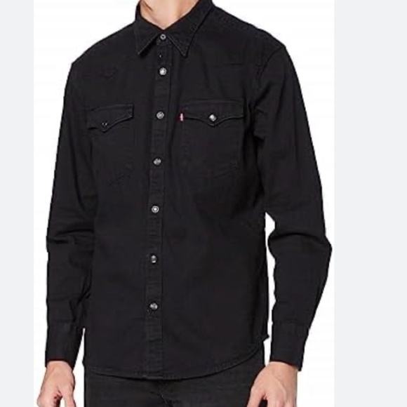 Levi’s Black Snap Shirt size XL - Picture 1 of 7